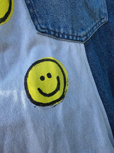 Load image into Gallery viewer, Unisex 'Reworked' Kids Denim 'Smiley' Dungarees Age 4-5 Years