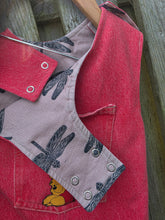 Load image into Gallery viewer, Red Denim Pinafore Dress Age 2-3 Years