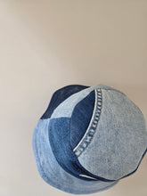 Load image into Gallery viewer, Reworked Denim Bucket Hat Pink Woodlouse Age 1 - 2 Years