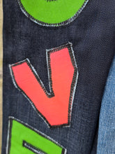 Load image into Gallery viewer, Unisex 'Reworked' Kids Denim 'LOVE' Dungarees Age 2-3 Years