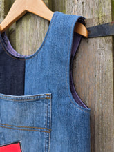 Load image into Gallery viewer, Unisex 'Reworked' Kids Denim 'LOVE' Dungarees Age 2-3 Years