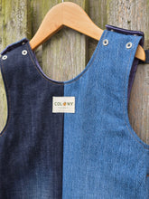 Load image into Gallery viewer, Unisex 'Reworked' Kids Denim 'LOVE' Dungarees Age 2-3 Years