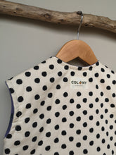 Load image into Gallery viewer, Cream with black spot quilted Kids gilet.