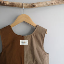 Load image into Gallery viewer, Two Tone Tan Chino Dungarees Age 4-5 Years
