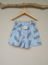 Load image into Gallery viewer, Dragonfly Print Linen/Cotton Children&#39;s Shorts
