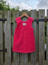 Load image into Gallery viewer, Red Denim Pinafore Dress Age 2-3 Years
