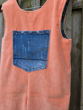 Load image into Gallery viewer, &#39;Reworked&#39; unisex children&#39;s denim dungarees Age 2-3 years
