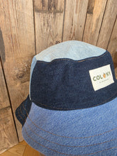 Load image into Gallery viewer, Reworked Denim Bucket Hat Spearmint Woodlouse/Pink Woodlouse Age 4 - 10 Years
