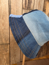 Load image into Gallery viewer, Reworked Denim Bucket Hat Spearmint Woodlouse/Pink Woodlouse Age 4 - 10 Years

