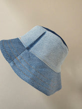 Load image into Gallery viewer, Reworked Denim Bucket Hat Rust Dragonfly Age 1 - 2 Years
