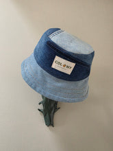 Load image into Gallery viewer, Reworked Denim Bucket Hat Pink Woodlouse Age 1 - 2 Years
