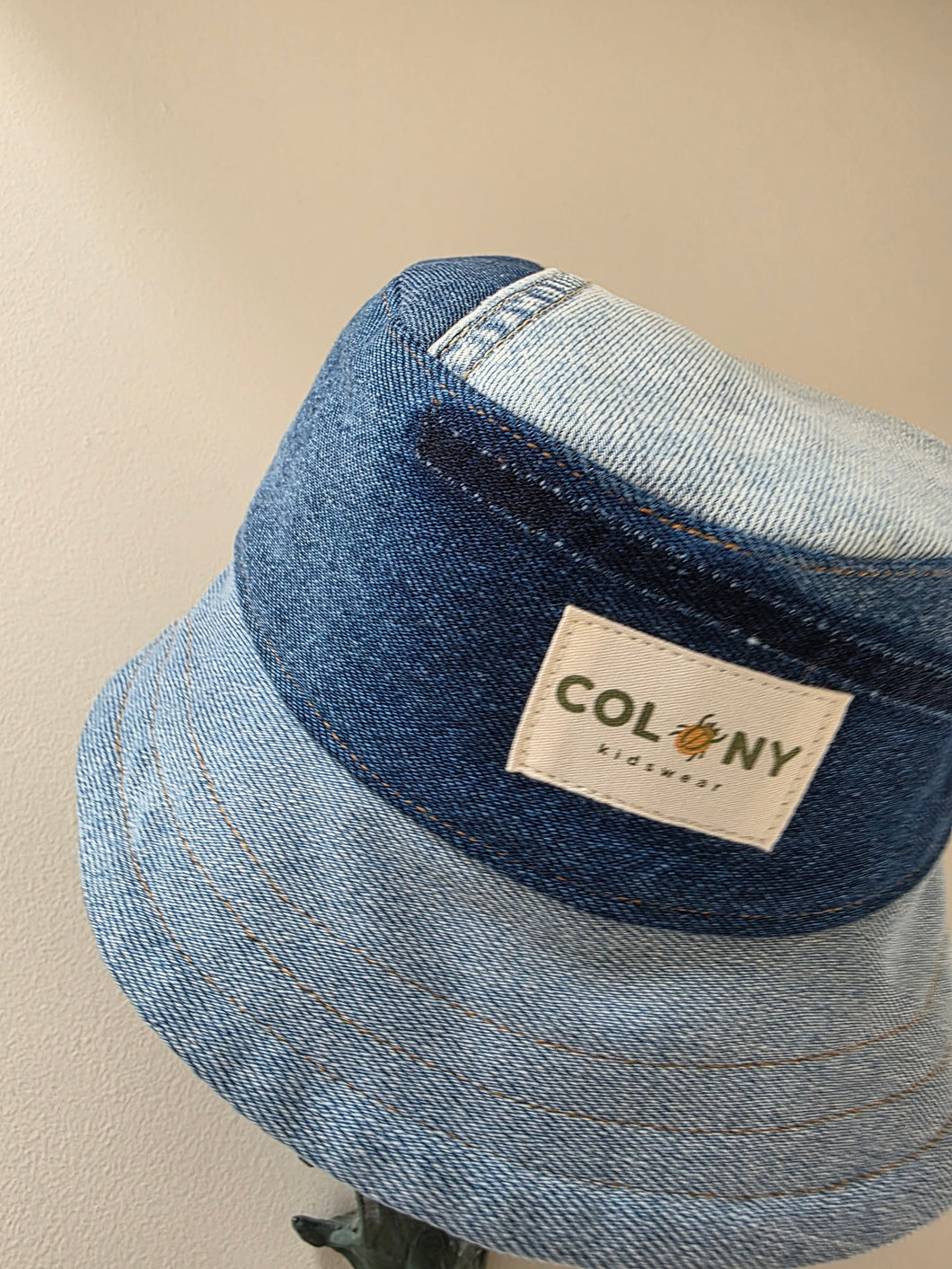 Reworked Denim Bucket Hat Pink Woodlouse Age 1 - 2 Years