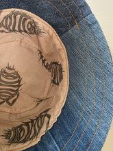 Load image into Gallery viewer, Reworked Denim Bucket Hat Pink Woodlouse Age 1 - 2 Years

