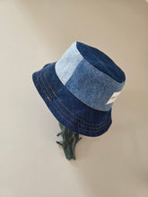 Load image into Gallery viewer, Reworked Denim Bucket Hat Pink Woodlouse Age 1 - 2 Years
