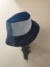Load image into Gallery viewer, Reworked Denim Bucket Hat Pink Woodlouse Age 1 - 2 Years
