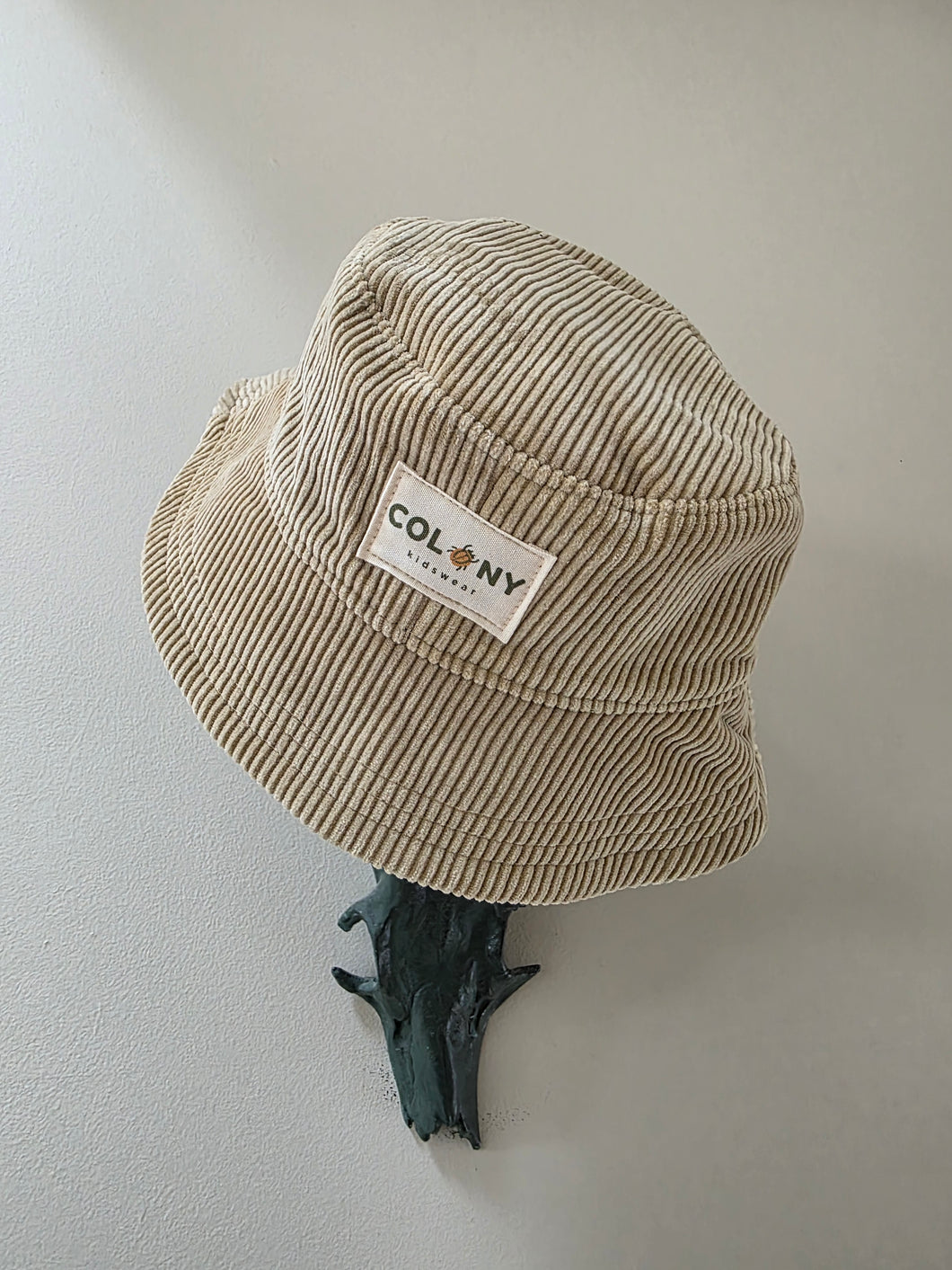 Reworked Corduroy Bucket Hat Green Ant/Pink Dragonfly/Blue Linen Age 1 - 2 Years