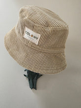Load image into Gallery viewer, Reworked Corduroy Bucket Hat Green Ant/Pink Dragonfly/Blue Linen Age 1 - 2 Years

