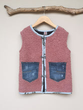 Load image into Gallery viewer, Oversized Textured Pink Gilet Age 5-6 Years
