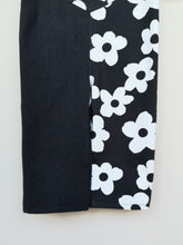 Load image into Gallery viewer, Monochrome Flower Unisex &#39;Reworked&#39; Kids Denim Dungarees Age 2-3 Years
