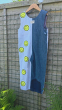 Load and play video in Gallery viewer, Unisex &#39;Reworked&#39; Kids Denim &#39;Smiley&#39; Dungarees Age 4-5 Years
