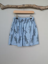 Load image into Gallery viewer, Dragonfly Print Linen/Cotton Children&#39;s Skirt

