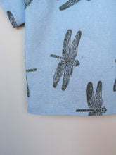 Load image into Gallery viewer, Dragonfly Print Linen/Cotton Toddler &amp; Children&#39;s Shirt
