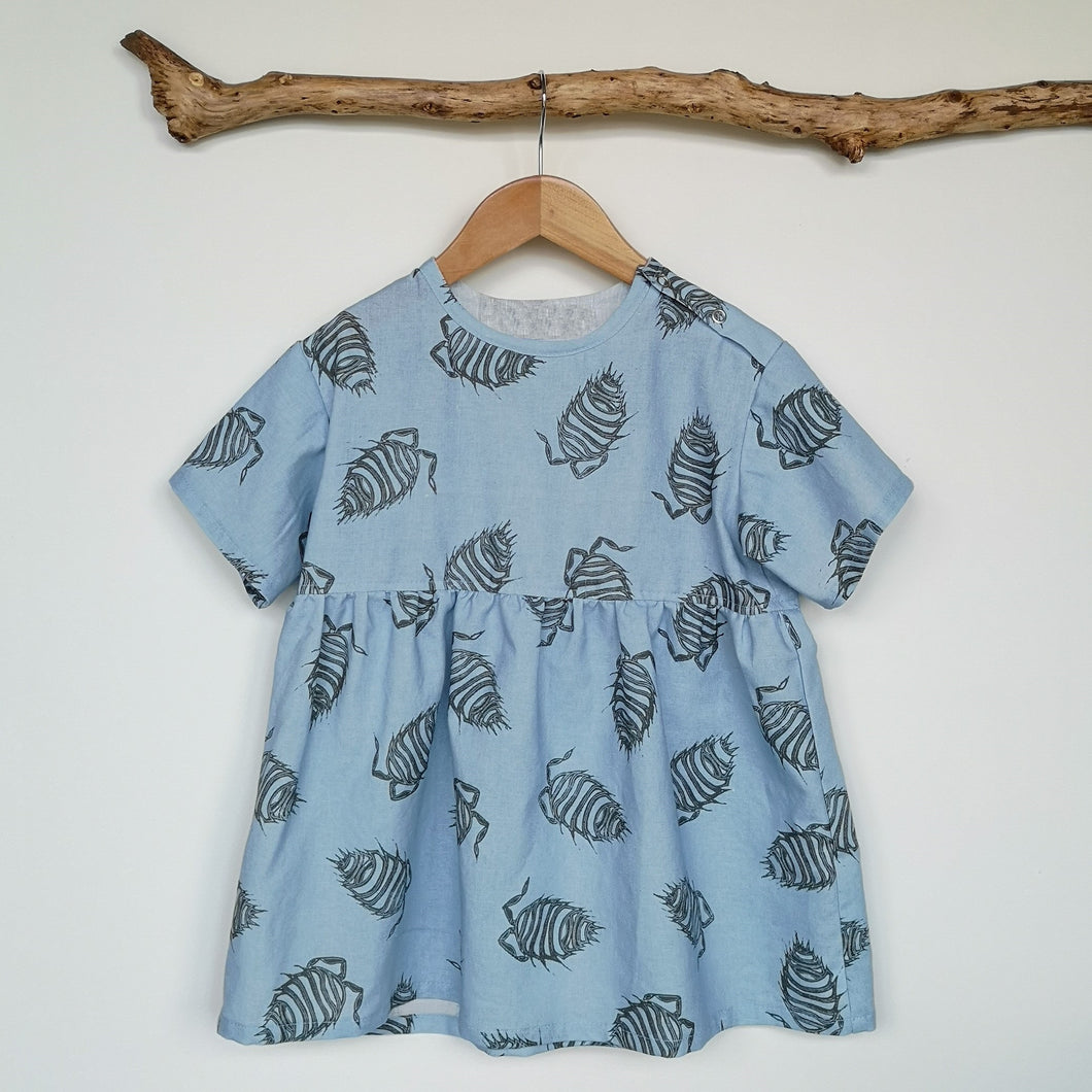 SAMPLE SALE - Woodlouse Print T Shirt Dress Age 4-5 Years