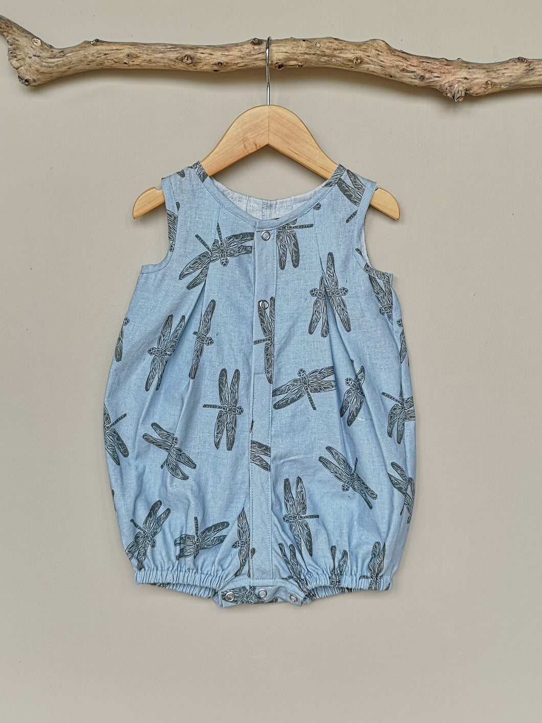 Dragonfly Linen/Cotton Printed Baby & Toddler Romper