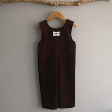 Load image into Gallery viewer, Rich Chocolate Brown Cord Dungarees with Denim Pocket Age 1-2 Years
