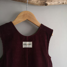 Load image into Gallery viewer, Burgundy Corduroy Dungaree  Pinafore Dress Age 3-4 Years
