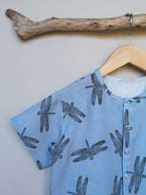 Load image into Gallery viewer, Dragonfly Print Linen/Cotton Toddler &amp; Children&#39;s Shirt
