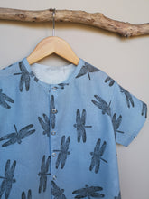 Load image into Gallery viewer, Dragonfly Print Linen/Cotton Toddler &amp; Children&#39;s Shirt
