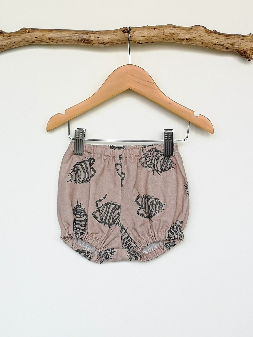 Woodlouse Print Linen/Cotton Baby & Toddler Bloomers