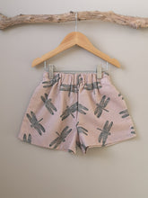 Load image into Gallery viewer, Dragonfly Print Linen/Cotton Children&#39;s Shorts

